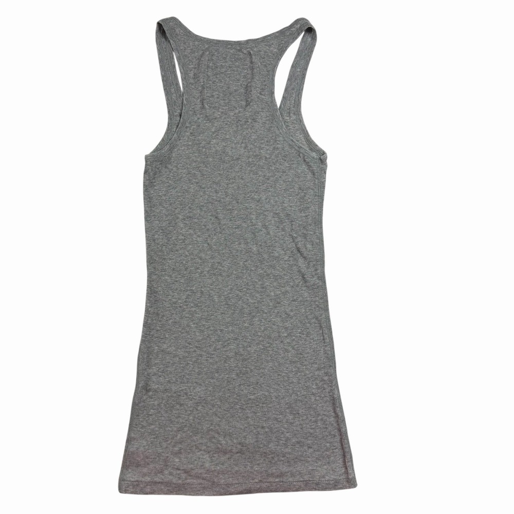 Y2K Victoria's Secret PINK Grey Tank Top XS 2009 Workout Tank Embroidered Logo - Picture 2 of 7